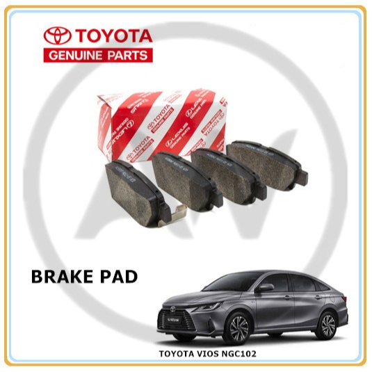 Toyota Vios AC100 NGC102 2023-2026 ผ้าดิสเบรคหน้าหลัง