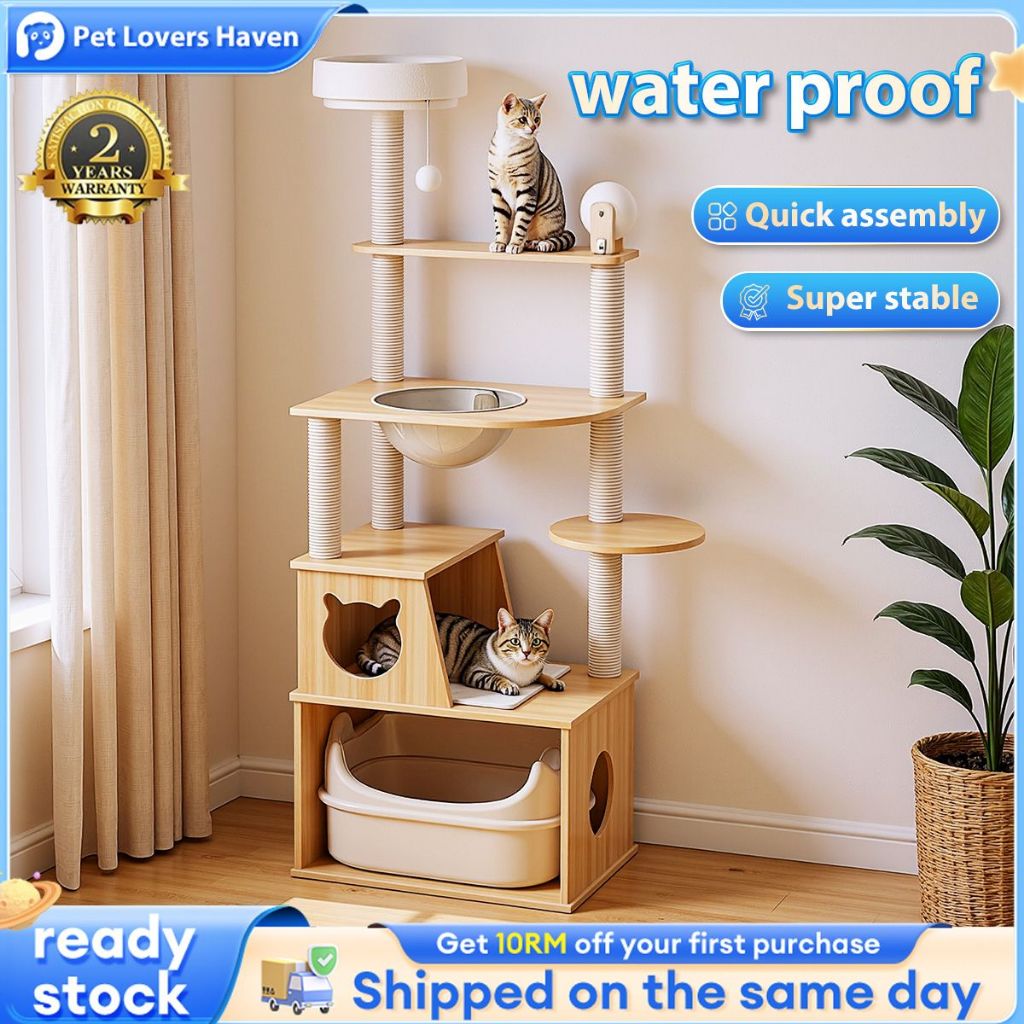 ไม้ Cat Tree Series Premium Sisal Cat Tree Scratcher Cat Scratcher Scratching โพสต์บอร์ด 猫爬架