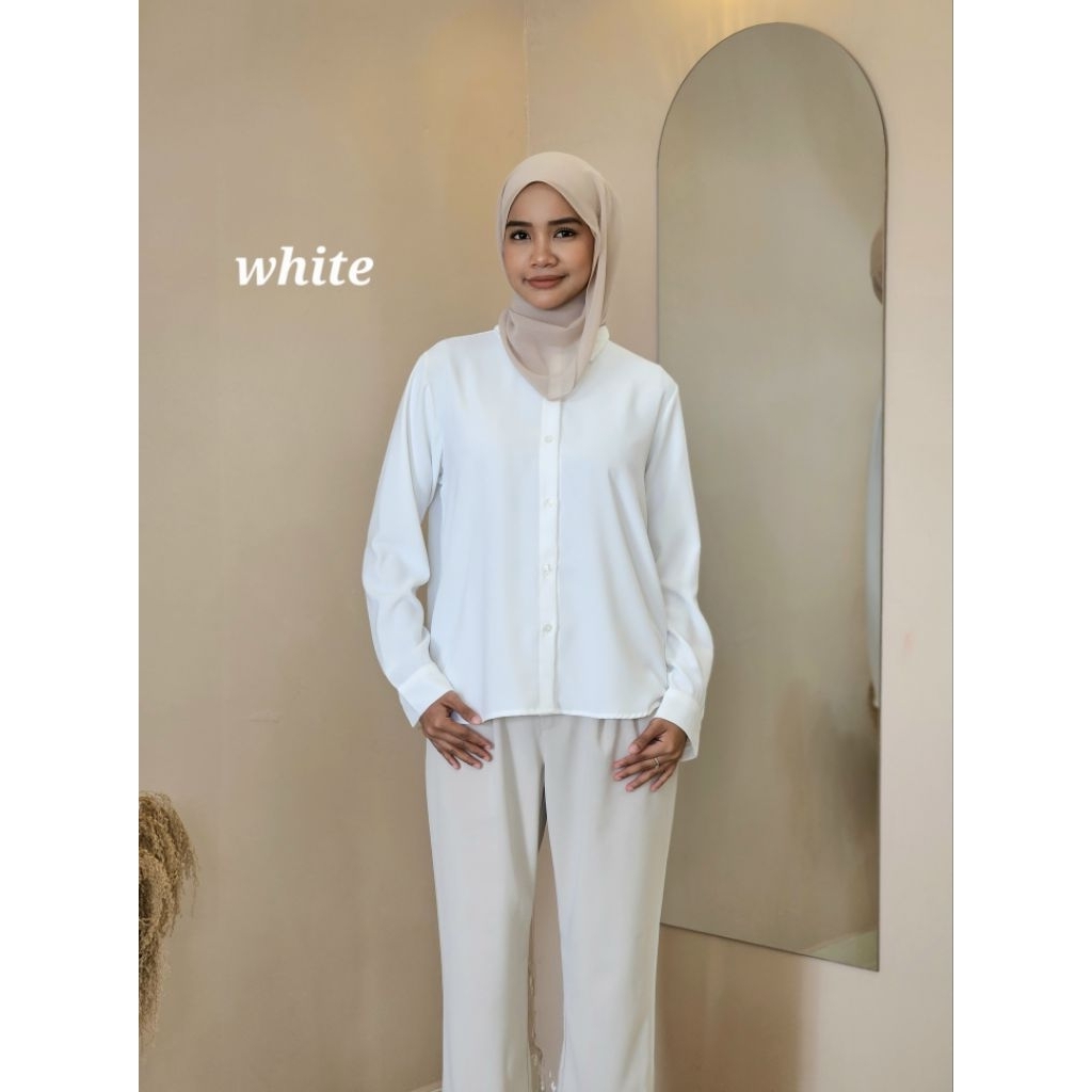 [ใหม่] KEMEJA AYDEN PLAIN OFFICEWEAR SIZE S ถึง 2XL