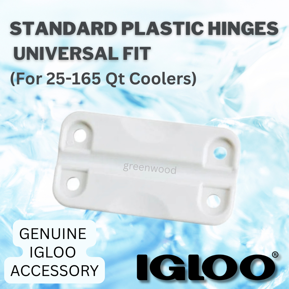 IGLOO Cooler Box Standard Plastic Hinges for 25-165 Qt Coolers (Original Igloo Accessory, Universal)