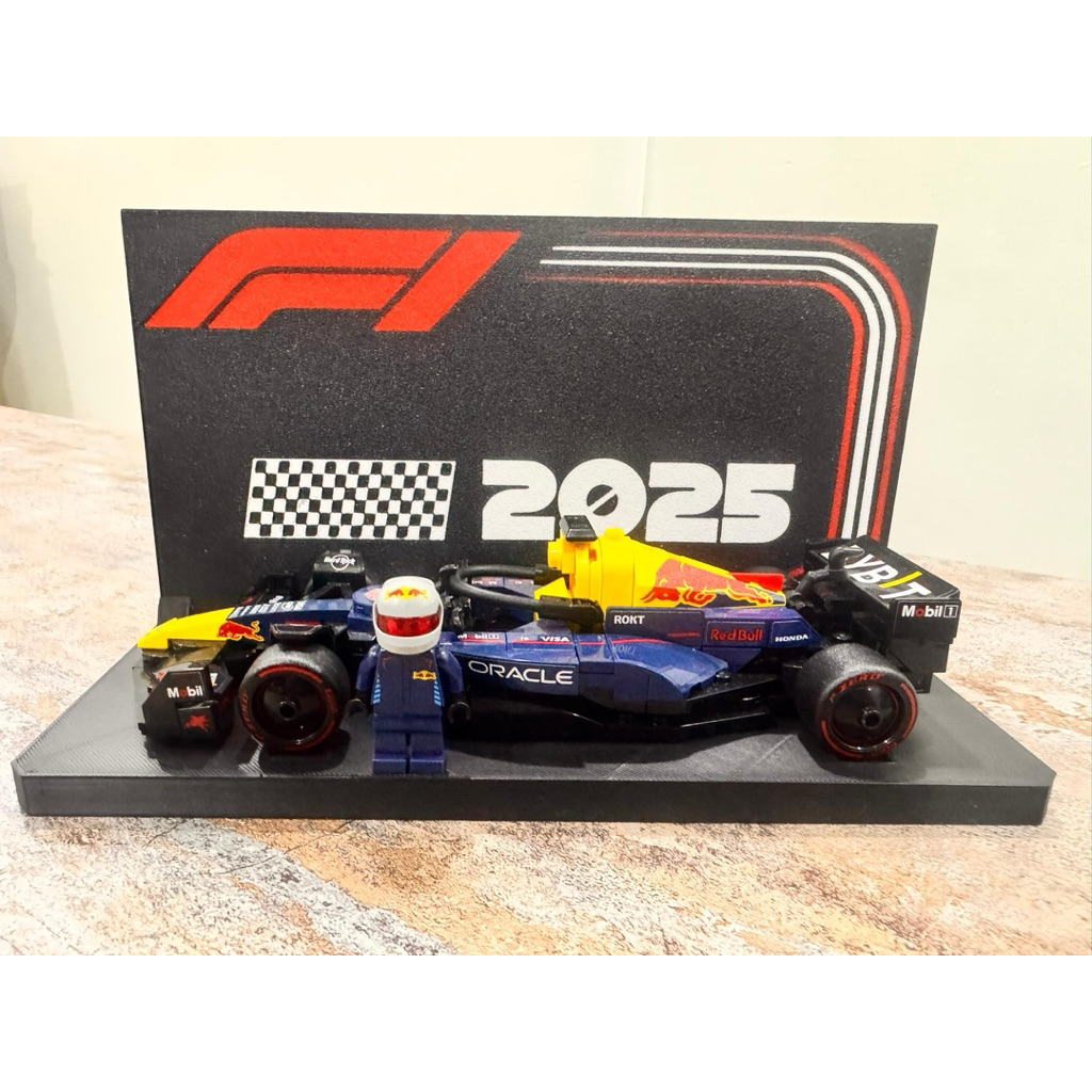 Lego F1 2025 ขาตั้งโชว์ของรถแข่ง