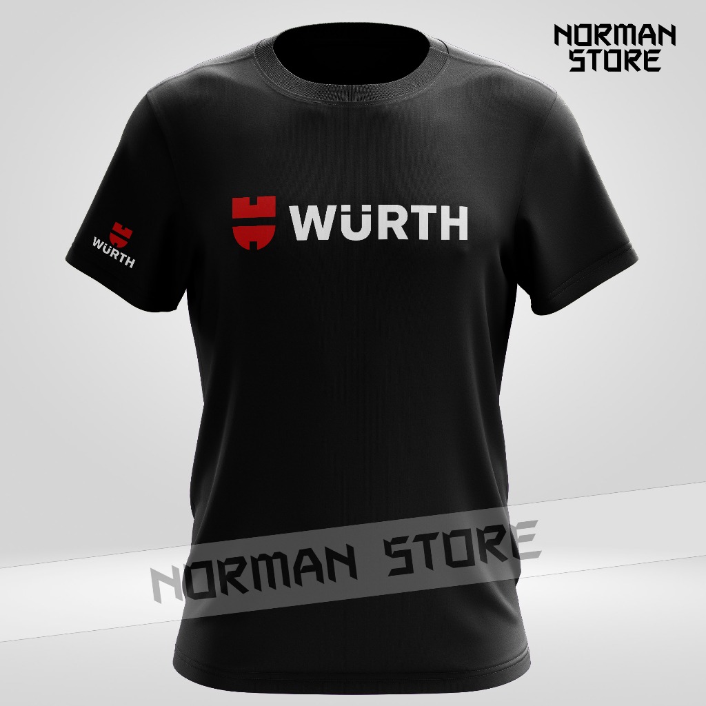 Wurth Power เครื่องมือเสื้อยืดไมโครไฟเบอร์แห้งเร็ว Baju Premium Cotton Tees Merch