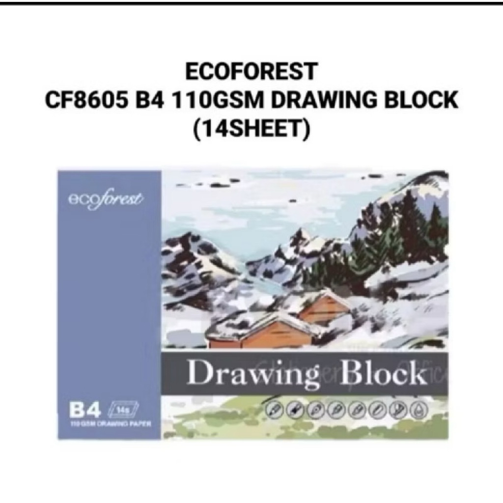 Campap Ecoforest CF8605 B4 110g บล็อกวาดภาพ 14 (1 ชิ้น)