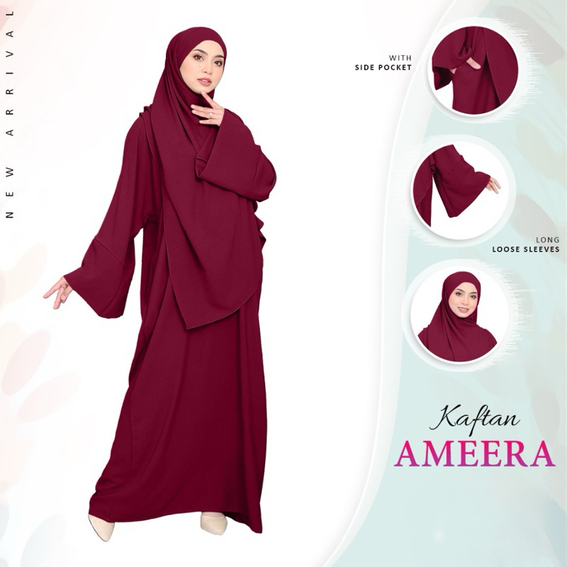 KAFTAN YA AMEERA, KAIN JEIS CEY, BAJU MUSLIMAH, KAFTAN PRINCESS, DRESS เท่านั้น, ไม่มี HIJAB