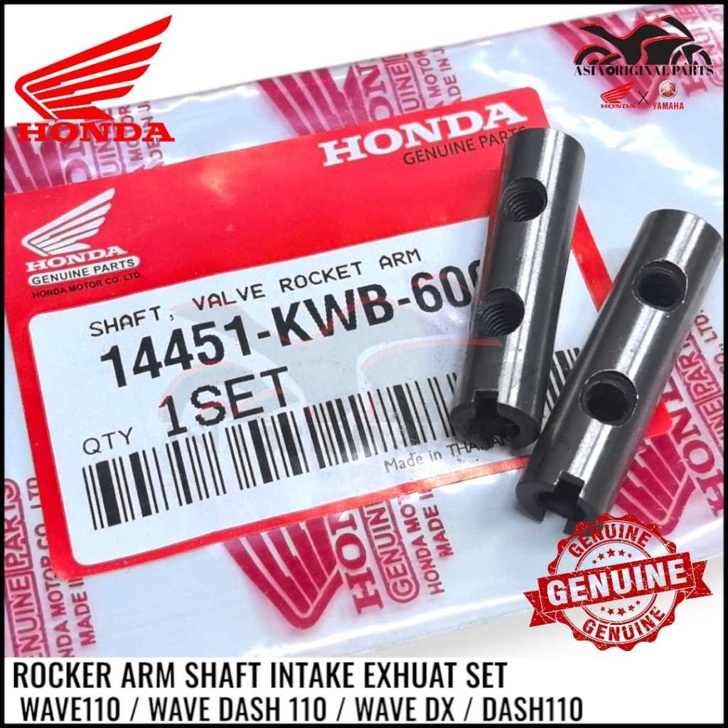 WAVE110 WAVE DASH W110 WAVE DX ROCKER ARM SHAFT SET ROCKER ARM PIN IN+EX SET 14451-KWB-600 WAVE DX D