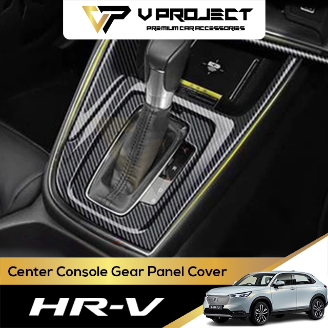 Honda HRV 2022 2025 ตกแต่งภายในคอนโซลกลางแผงเกียร์คาร์บอนสําหรับ HRV 2nd Gen V โครงการอุปกรณ์เสริม