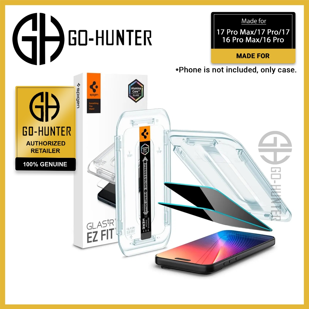 [ 2 แพ็ค ][ 17 Pro Max / 17 Pro / 17 / 16 Pro Max / 16 Pro ] Spigen EzFit ( Privacy ) ฟิล์มกันรอยหน้