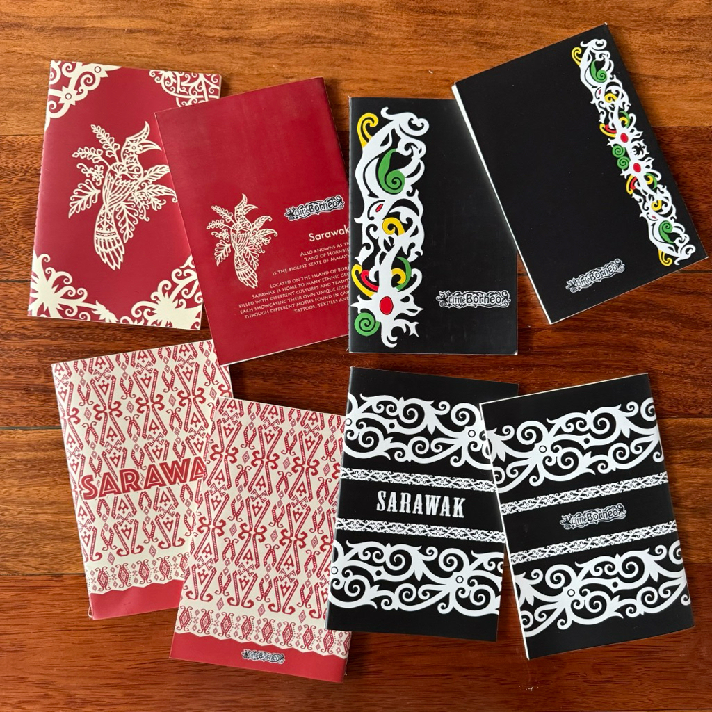 A5 Notebook Sarawak Motif LittleBorneo Red Black