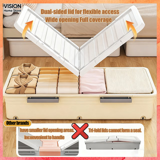 VISION Under Bed Storage Box Oversize Folding Clothing Storage Box Storage Large Capacity