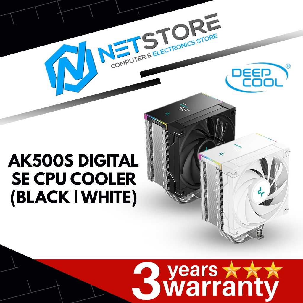 DEEPCOOL AK500S DIGITAL SE AIR COOLER - (สีดําขาว)
