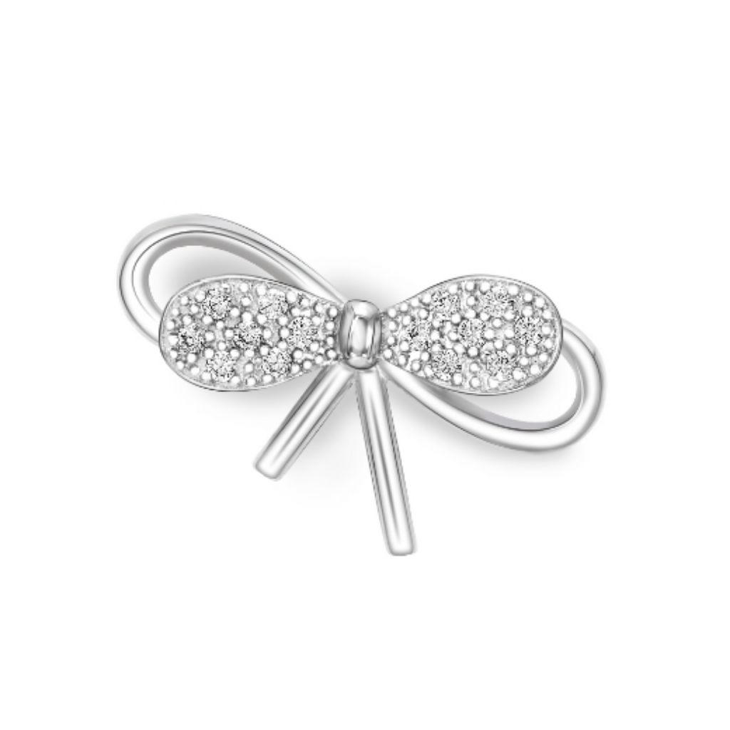 ZHULIAN BH5158 BROOCH RIBEN MINI RODIUM PLATED