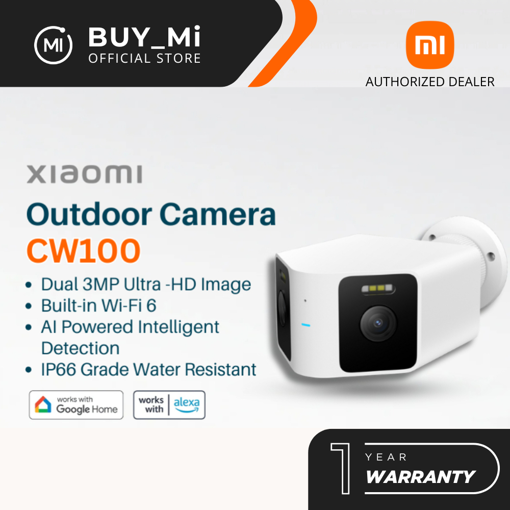 กล้องกลางแจ้ง Xiaomi CW100 กล้องคู่เลนส์ I หน้าจอคู่สําหรับการรักษาความปลอดภัยภายในบ้านที่ได้รับการป