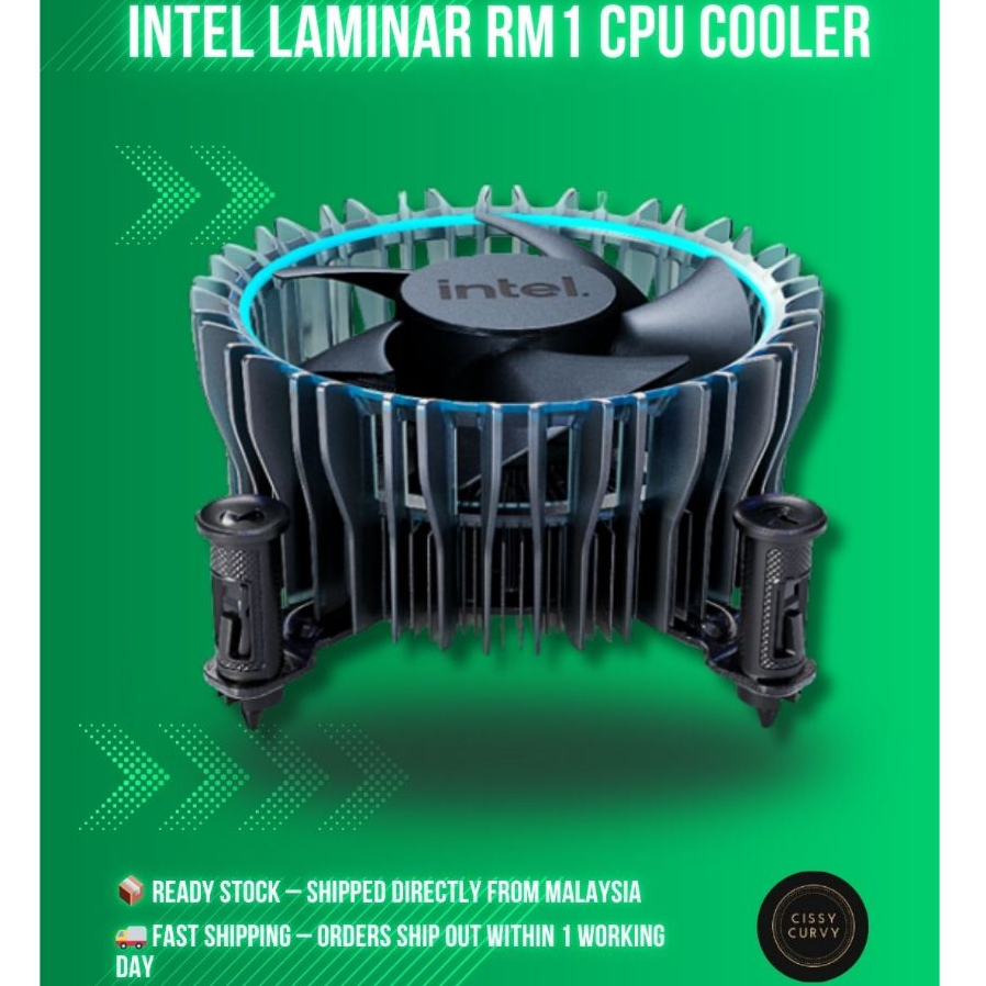 INTEL LAMINAR RM1 CPU COOLER HEATSINK FAN LGA 1700 12TH GEN SUPPORT