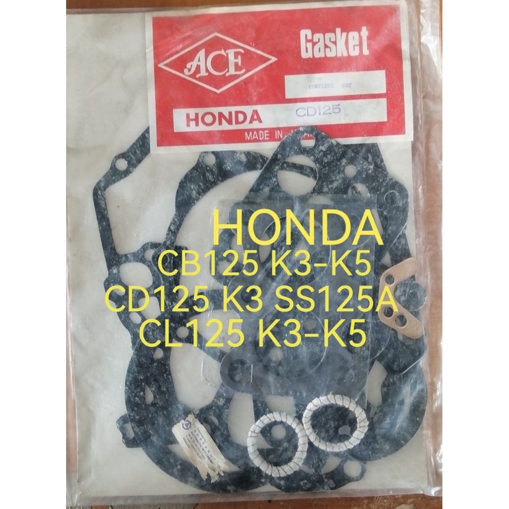HONDA CB125 K3 - K5 / CS125 K3/SS125A /CL 125 K3-K5 NOS JAPAN O/H COMPLETE SET GASKET