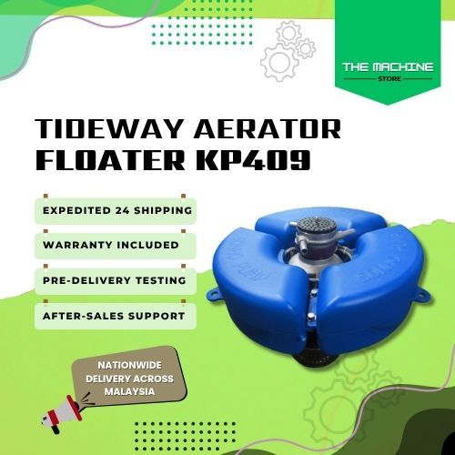 Tideway Aerator พร้อม Floater KP409 สําหรับบ่อปลา Farming Prawn และอื่นๆ