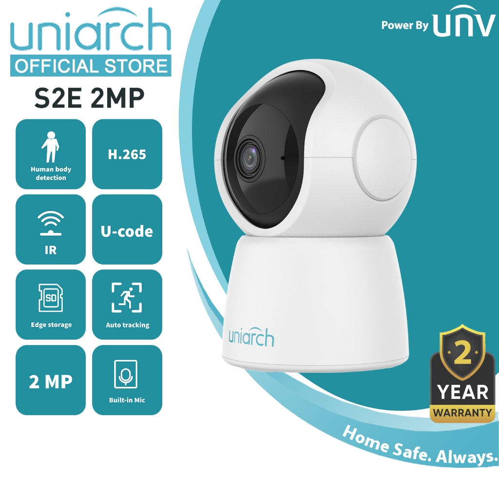 Uniarch S2E 2MP เสียงและวิดีโอ HD PT กล้องการติดตามอัตโนมัติ H265 Human Detection Home Security กล้อ