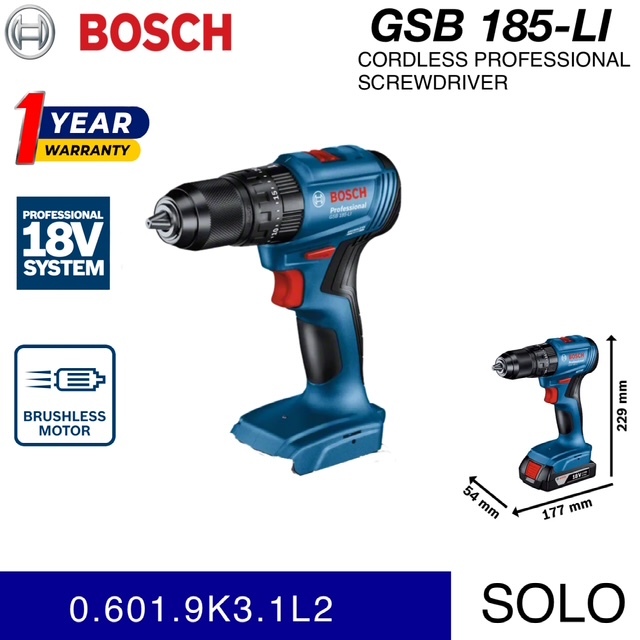 BOSCH GSB185-LI (SOLO) CORDLESS PROFESSIONAL SCREWDRIVER GSB 185-LI
