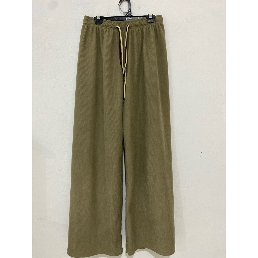 PANDA EYE CORDUROY PANTS KHAKI