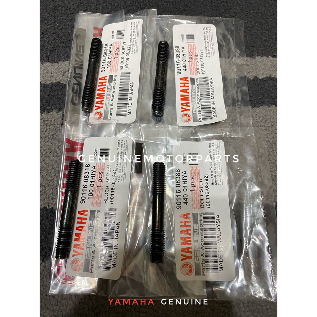TANANG BLOCK/BOLT STUD CYLINDER BLOCK 125ZR/RXZ HLY (4 ชิ้น)