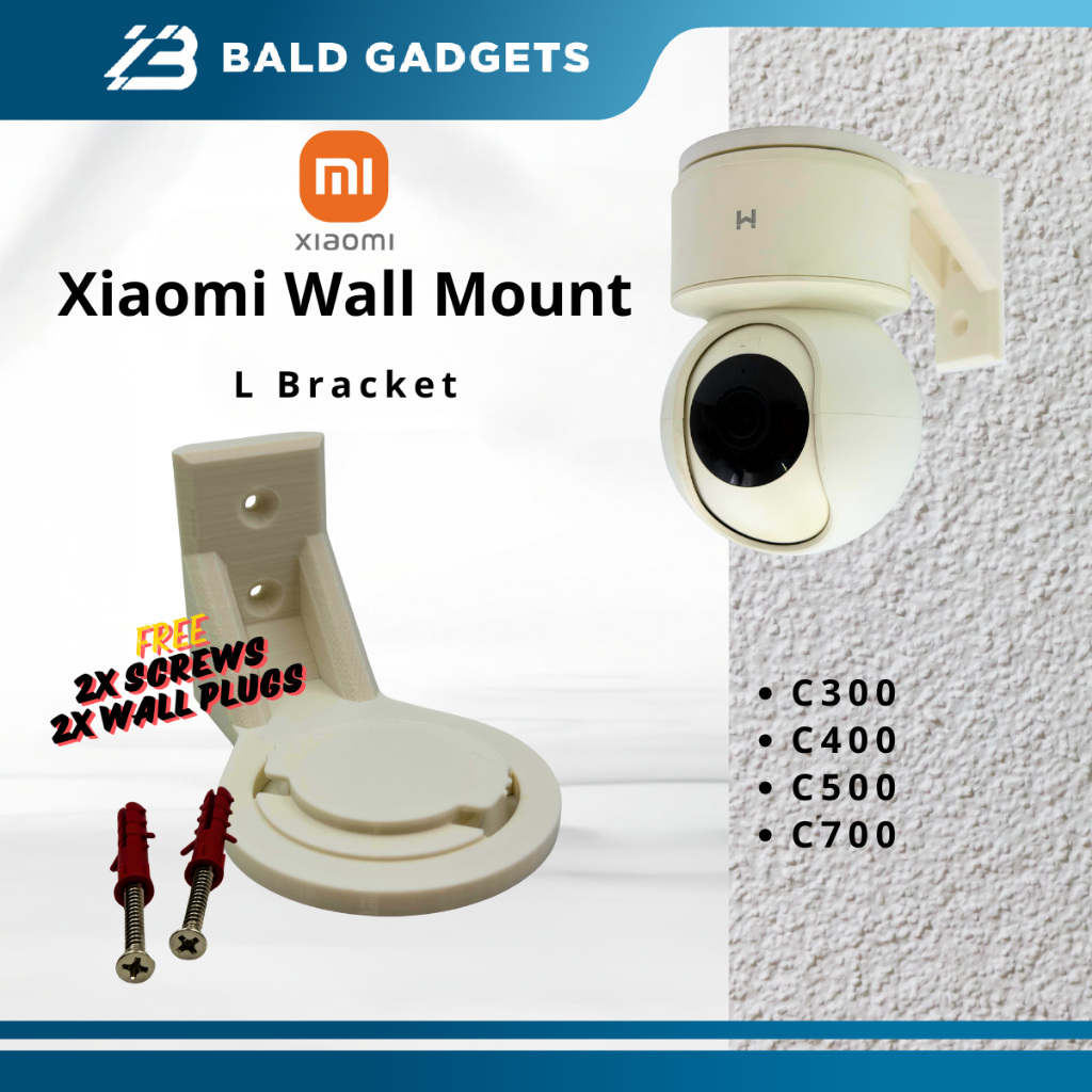 Xiaomi Bracket Pemasangan Dinding C300 C400 C500 C700 untuk Sistem Kamera Keselamatan CCTV & Aksesor