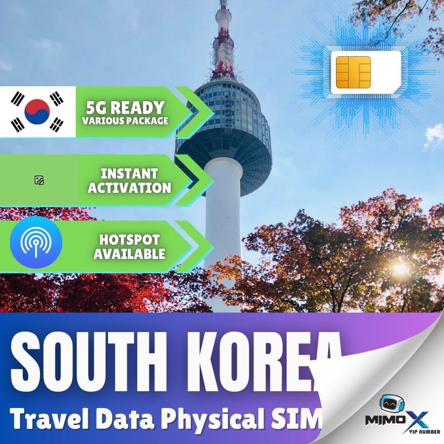 มิโมเอ็กซ์ ซิม♕ Travel Data SIM CARD (รวม 30GB Korea Travel Prepaid Sim Card 韩国上网卡)🔥🔥🔥