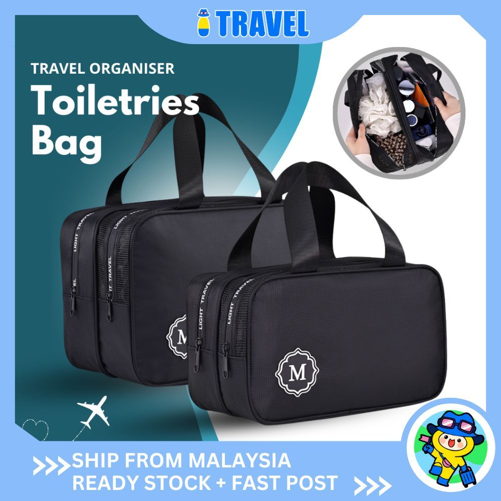 ITRAVEL 2342 Double Layer Toiletries Cosmetic Bag Make Up Travel Organizer Portable Kosmetik Bag