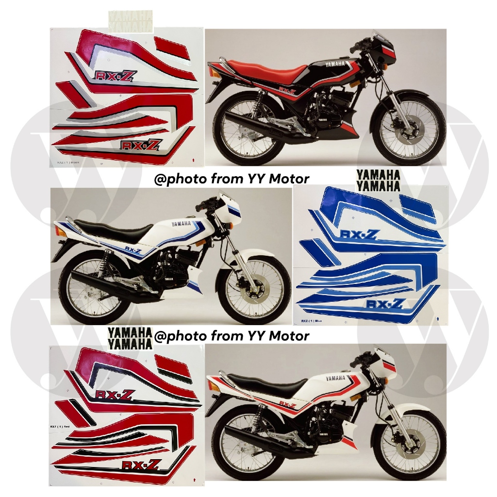 Yamaha rxz (1) รุ่น 1985 rxz135 kualiti premium motor body cover stiker สติ๊กเกอร์แถบ motosikal