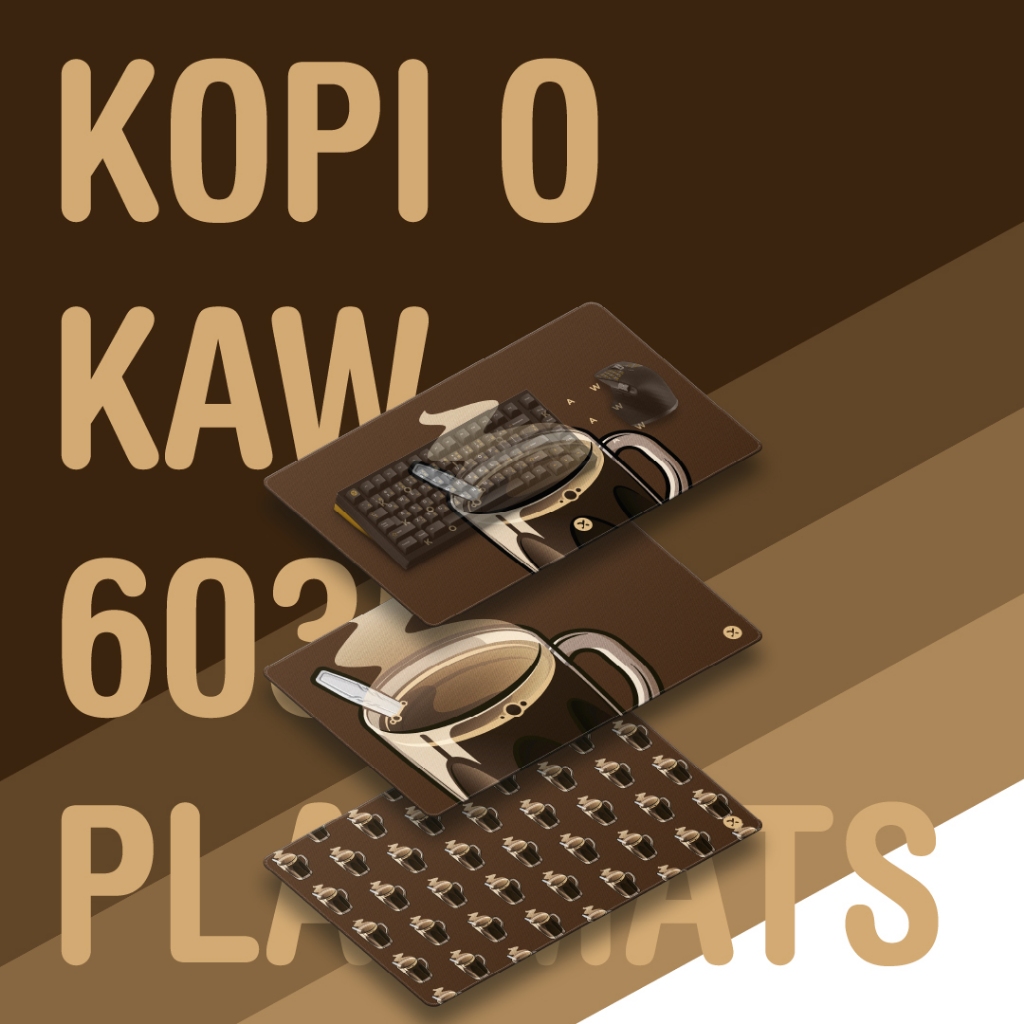 [6035 PLAYMATS] TDX Studios Mamak Drinks Kopi O Kaw 60cm x 35cm In-House TCG Playmats / Deskmats