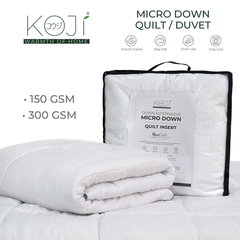 KOJI Micro Down Quilt- Down Alternative Microfibre White Quilt/ ที่ใส่ผ้านวม/ ที่ใส่ผ้านวม