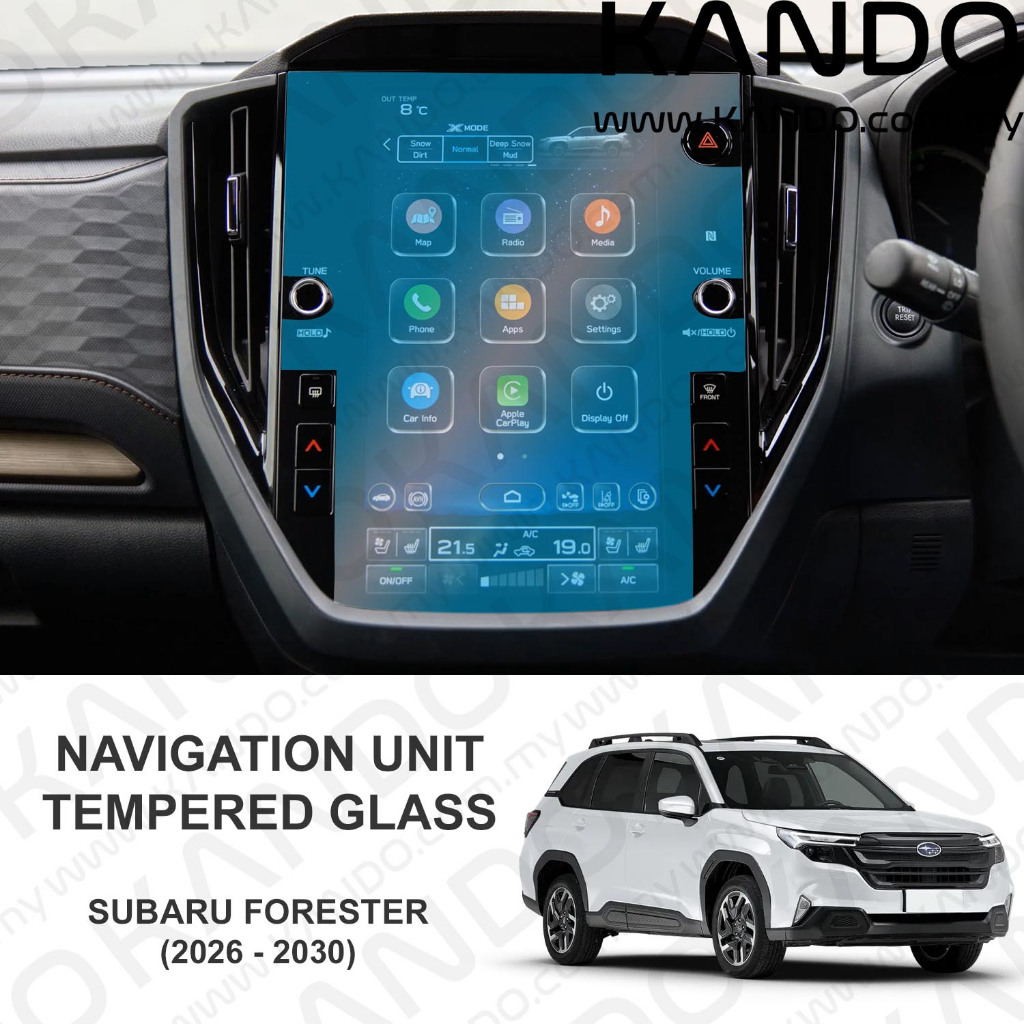 Subaru Forester กระจกเทมเปอร์ป้องกัน Subaru Forester 6th Gen ตัวป้องกันหน้าจอ Subaru Forester ตัวป้อ