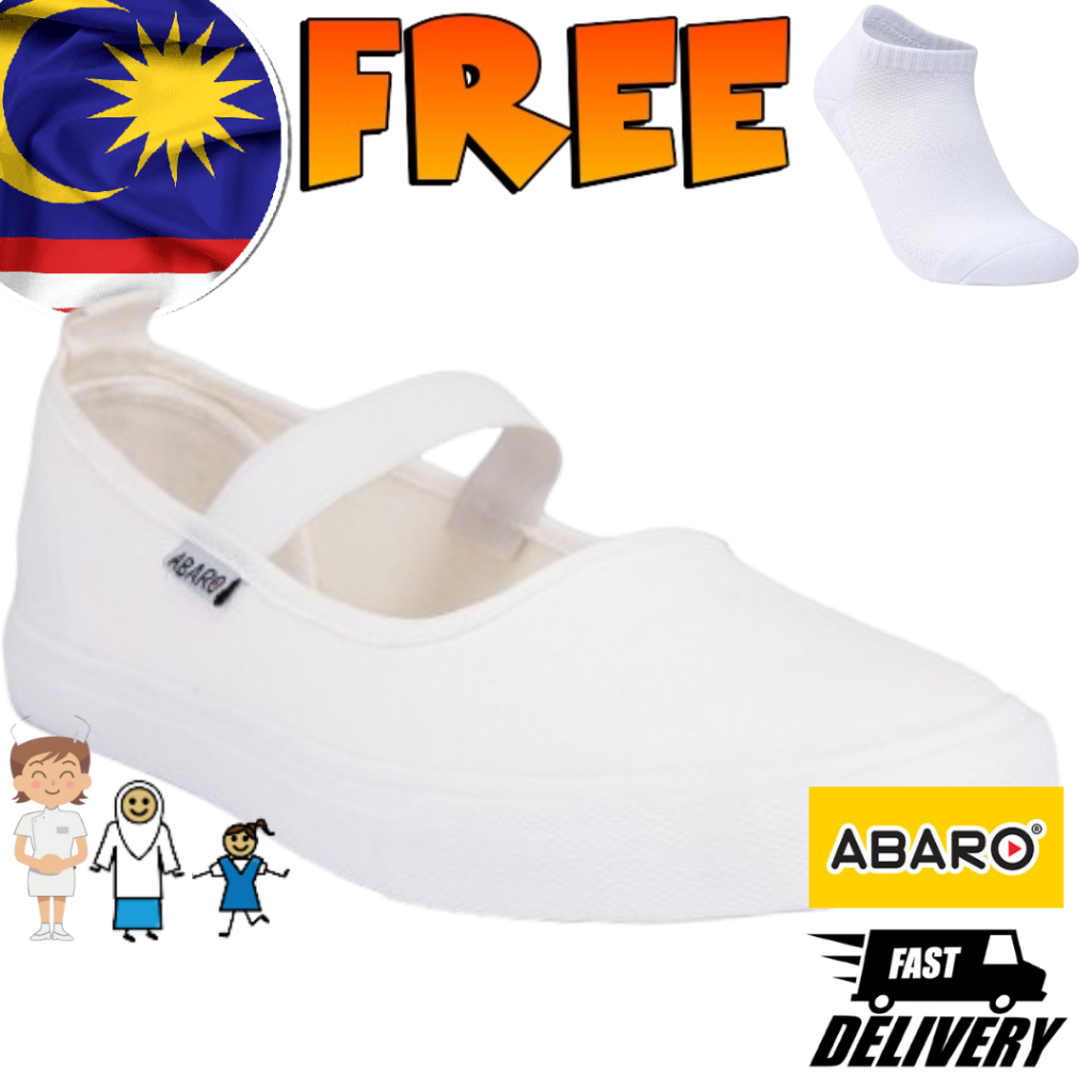 ABARO / Kasut Jururawat Sekolah White Nurse / White Shoes Nurse School