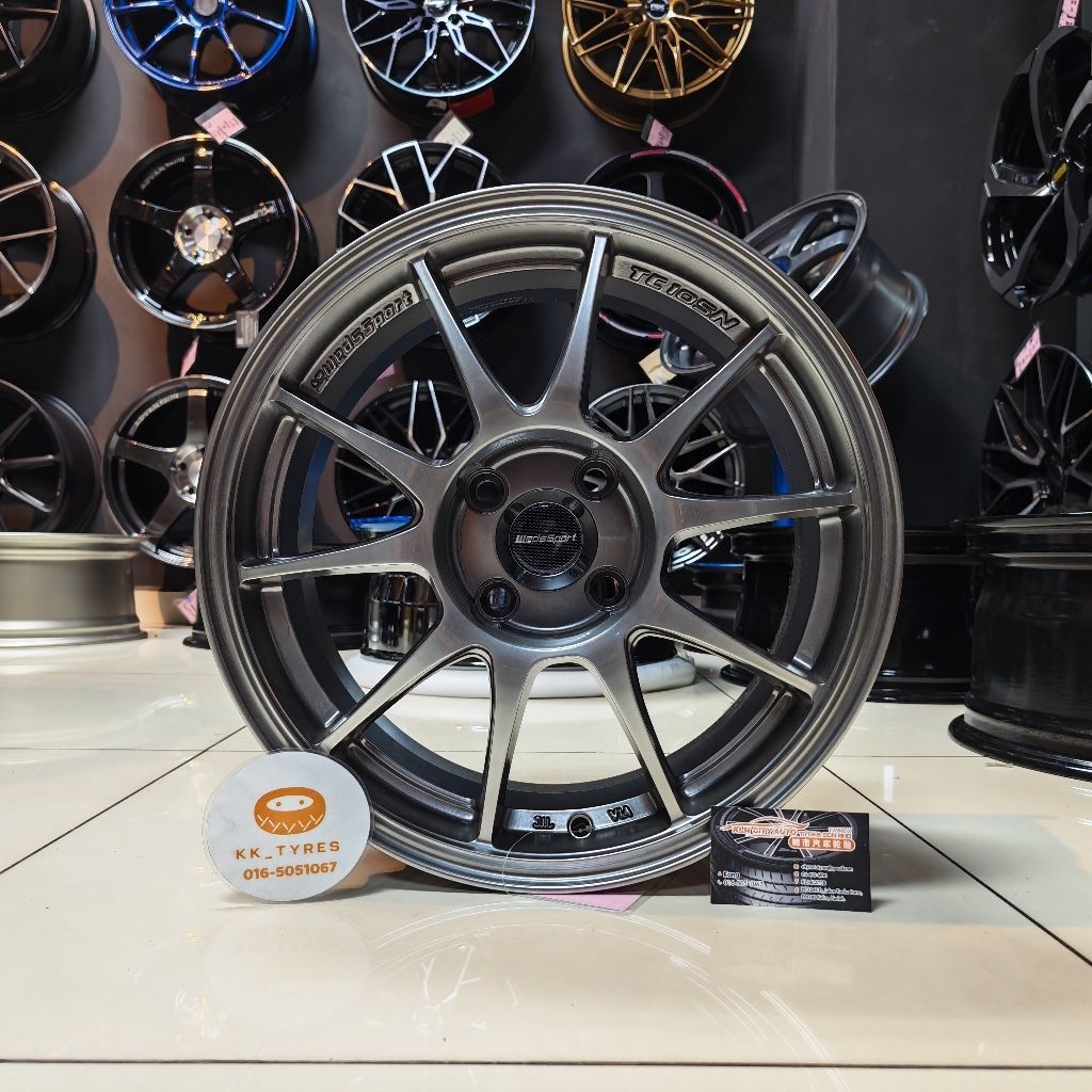 [4 ชิ้น] ขอบกีฬาใหม่ 15 นิ้ว TC105N 15X7JJ ET35 4H100 HYPER BLACK