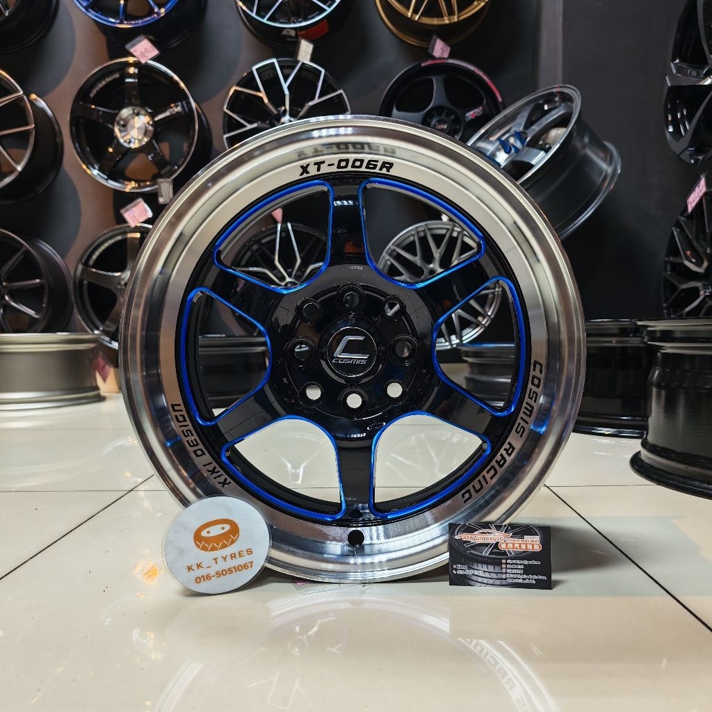 [4 ชิ้น] ขอบกีฬาใหม่ 15 นิ้ว COSMIS XT-006R 15X7JJ ET35 8H100/114.3 BBMLM