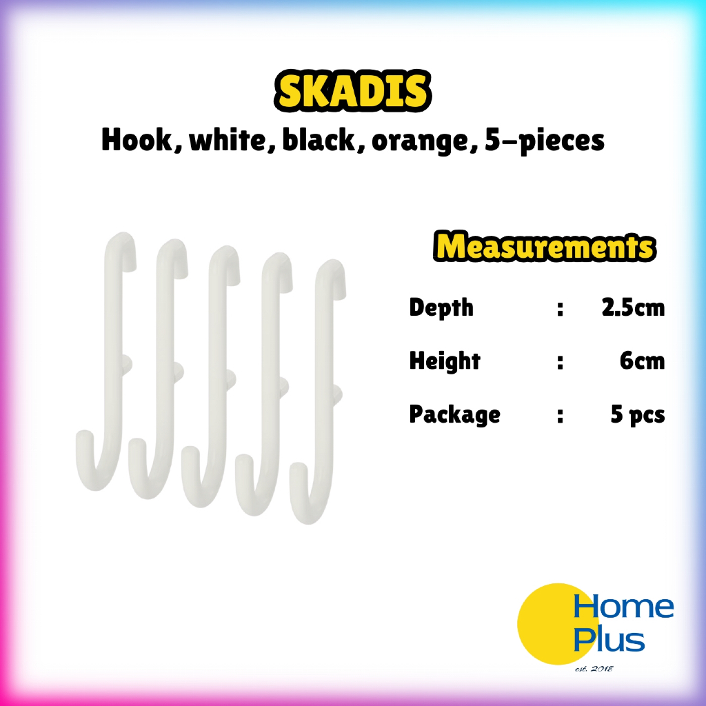 HomePlus ️ IKEA SKACIS Hook สีส้ม ดํา ขาว