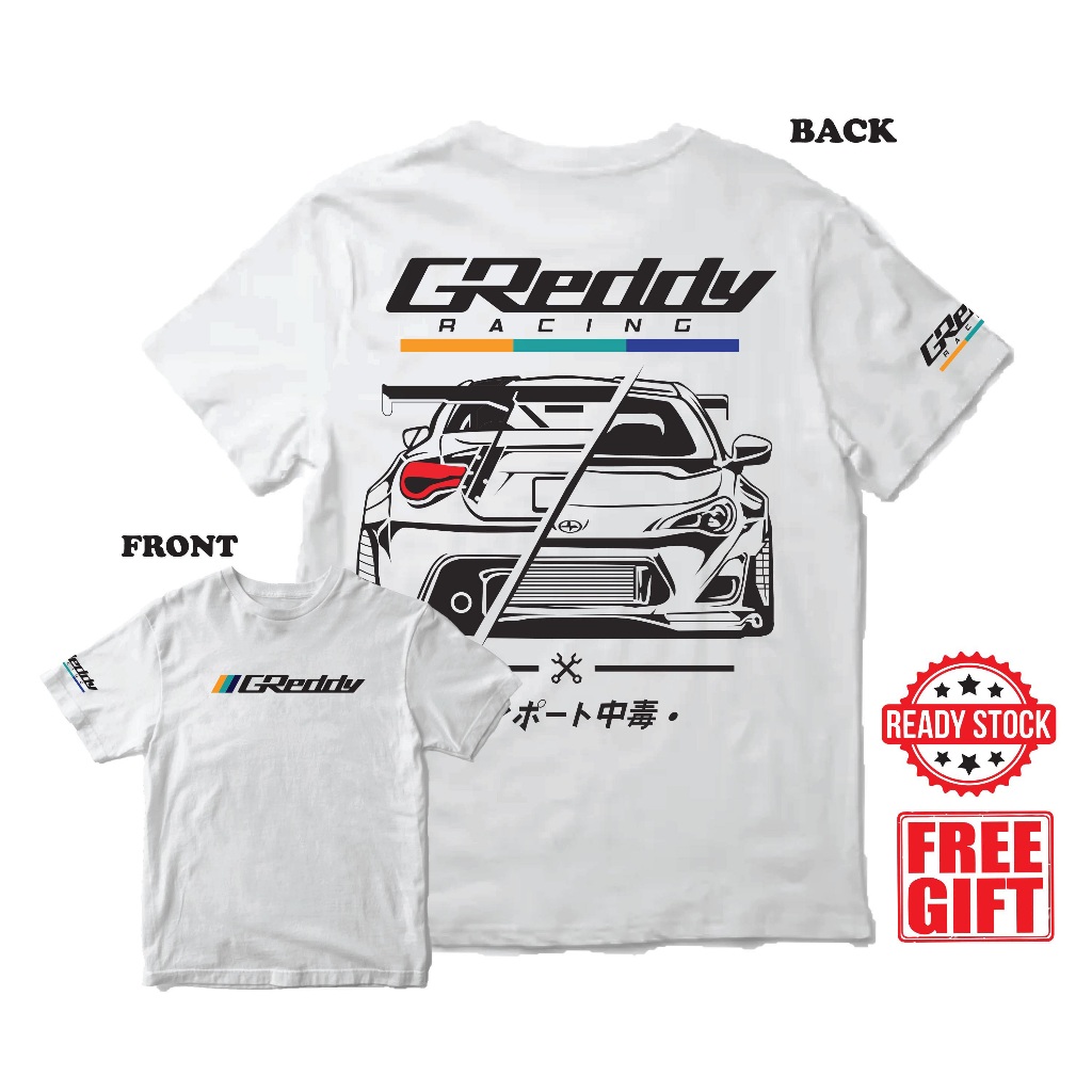 เสื้อยืด Greddy ผ้าคอตตอน 100%