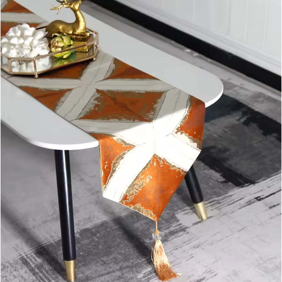 🇲 🇾 ALAS MEJA MAKAN SOFINA LUXURY TABLE RUNNER ELEGANT MOROCCAN TILE COFFEE TABLE RUNNER