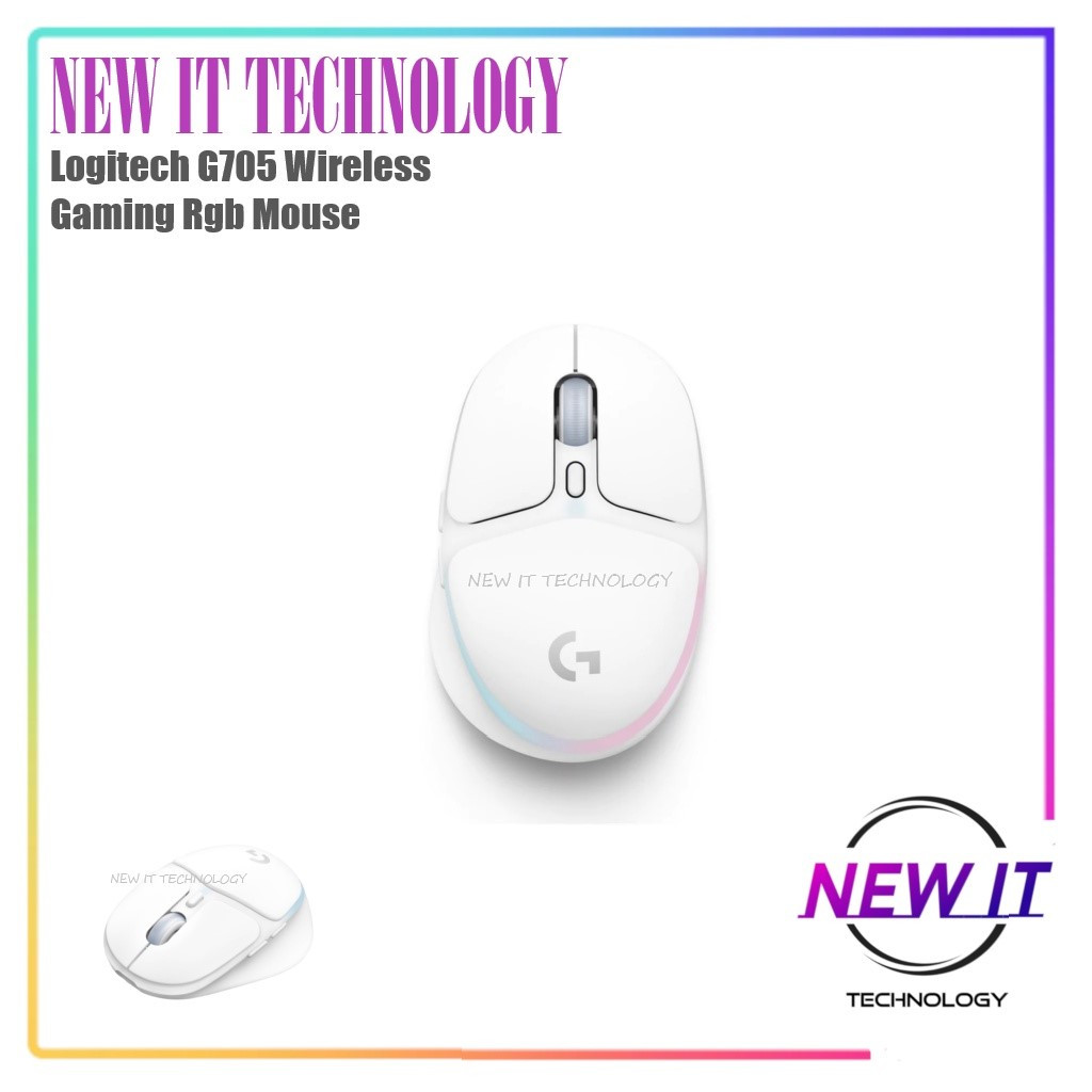 เมาส์สําหรับเล่นเกมไร้สาย Logitech G705,แสง LIGHTSYNC RGB ที่ปรับแต่งได้,ไร้สายแบบ ,อายุการใช้งานแบต
