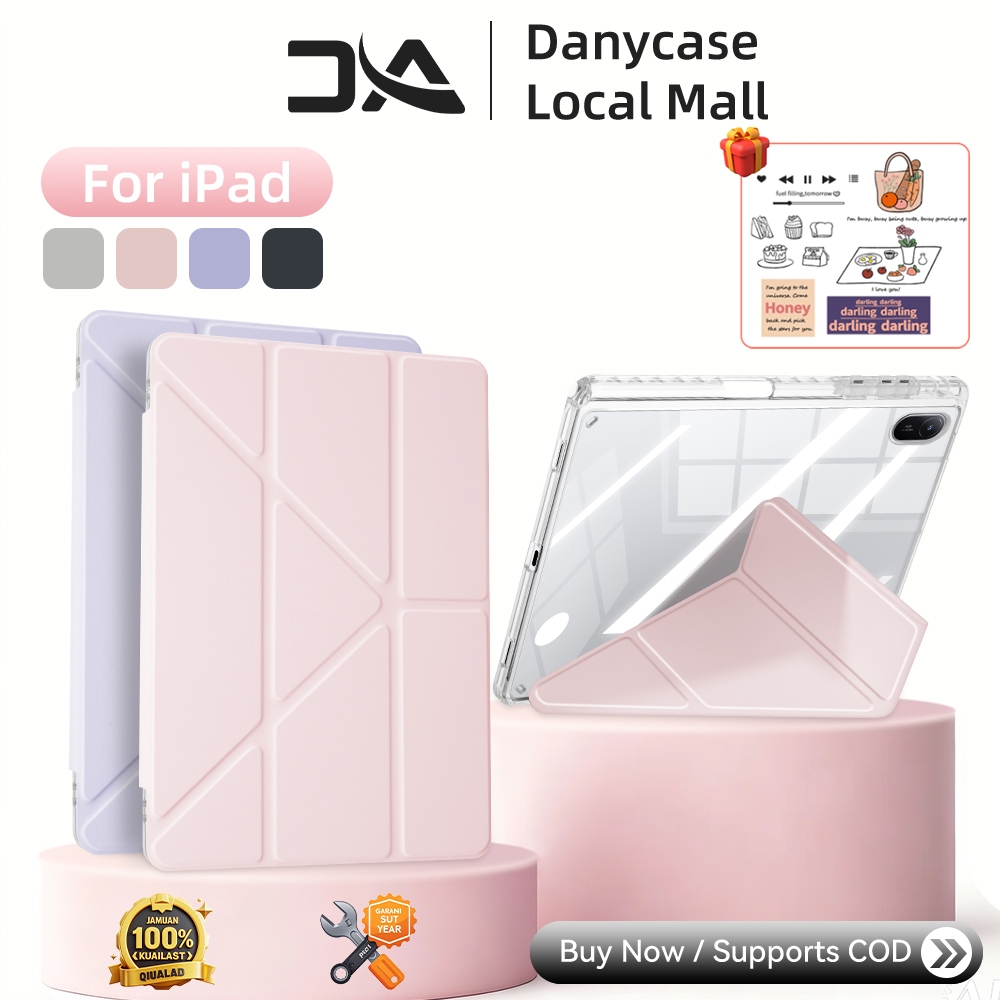 DONYCASE เคสใสรูปตัว Y สําหรับ iPad 11th A16 10th Air 11M2/M3 7th 8th 9th 10.2 Air 4/5 10.9 5th 6h 9