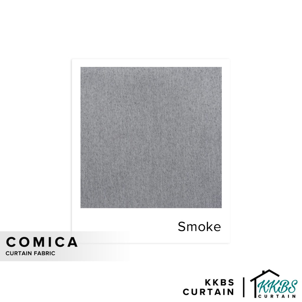 KKBS CURTAIN Comica Fabric Cut by Meter - Smoke (126")