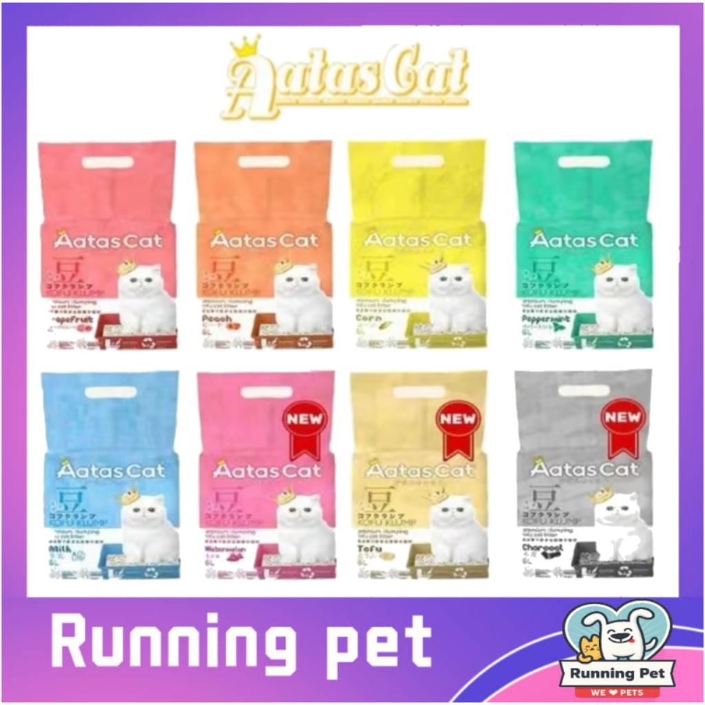 Atas Clumping Tofu Cat Litter 6L/ทรายแมวทราย/Wangi Tofu Litter/ห้องน้ําแมวทราย