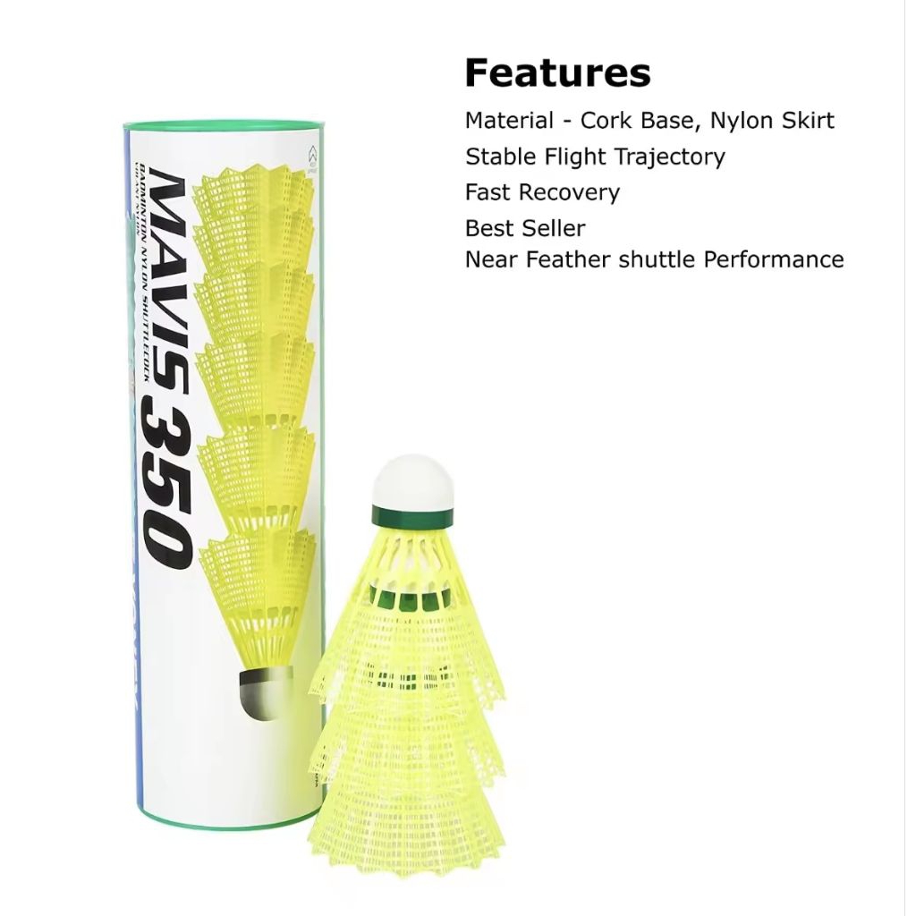 YONEX SHUTTLECOCK NYLON MAVIS 350 6in1