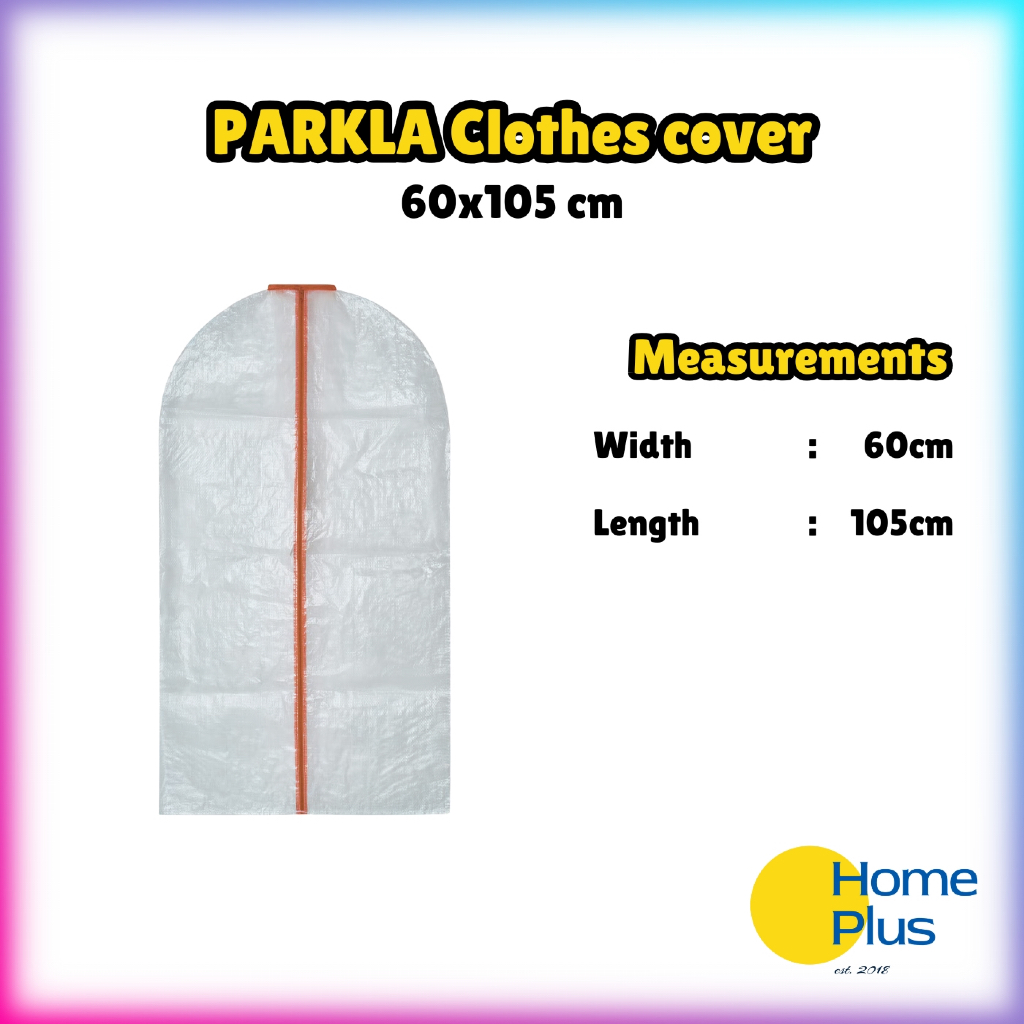 HomePlus ️ PARKLA ผ้าคลุมเสื้อผ้า 60x105 cm