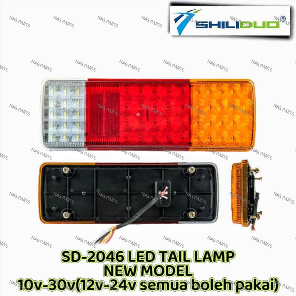 Shiliduo 10-30v SD-2046 DAIHATSU DV57 / Hino Dutro ไฟท้าย LED Lampu Belakang SD2046