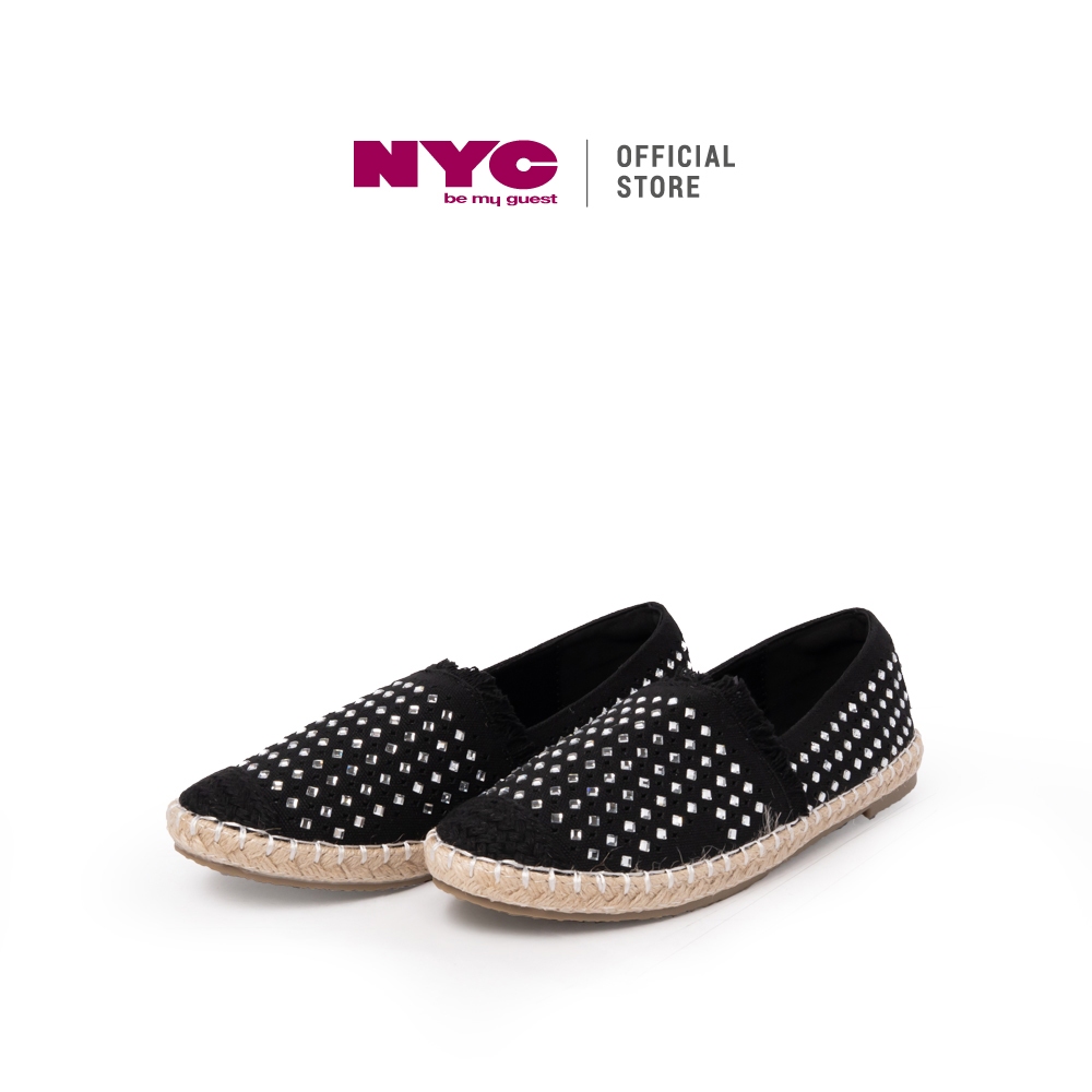 NYC Ladies Ebone Comfort รองเท้าผ้าใบรองเท้า -N42501-YS01SV-1-BLACK