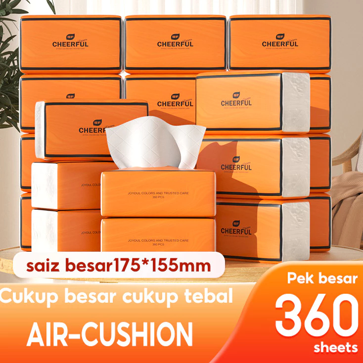 CHEERFUL กระดาษทิชชูกระดาษเช็ดหน้า pocket Tissue Botare Air-Cushion Face Tissue Paper