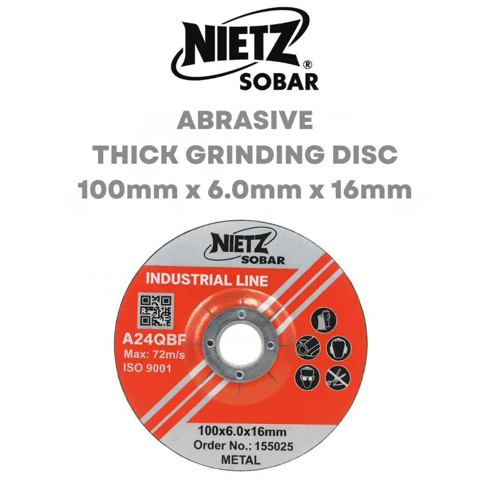 NIETZ SOBAR แผ่นเจียรหนาสายอุตสาหกรรม 4" – A24QBF
