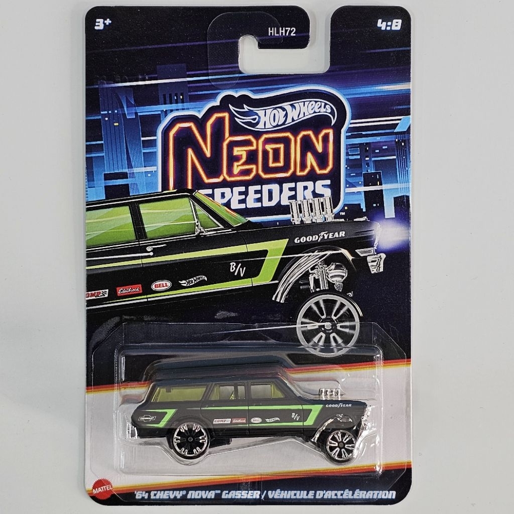 2026 HOT WHEELS NEON SPEEDERS 64 CHEVY NOVA GASSER