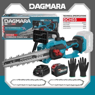 DAGMARA DCH03 12” Chainsaw Gergaji Rantai Elektrik Mini Portable Genggam Lithium 20 Volt Chain Saw With 1 battery