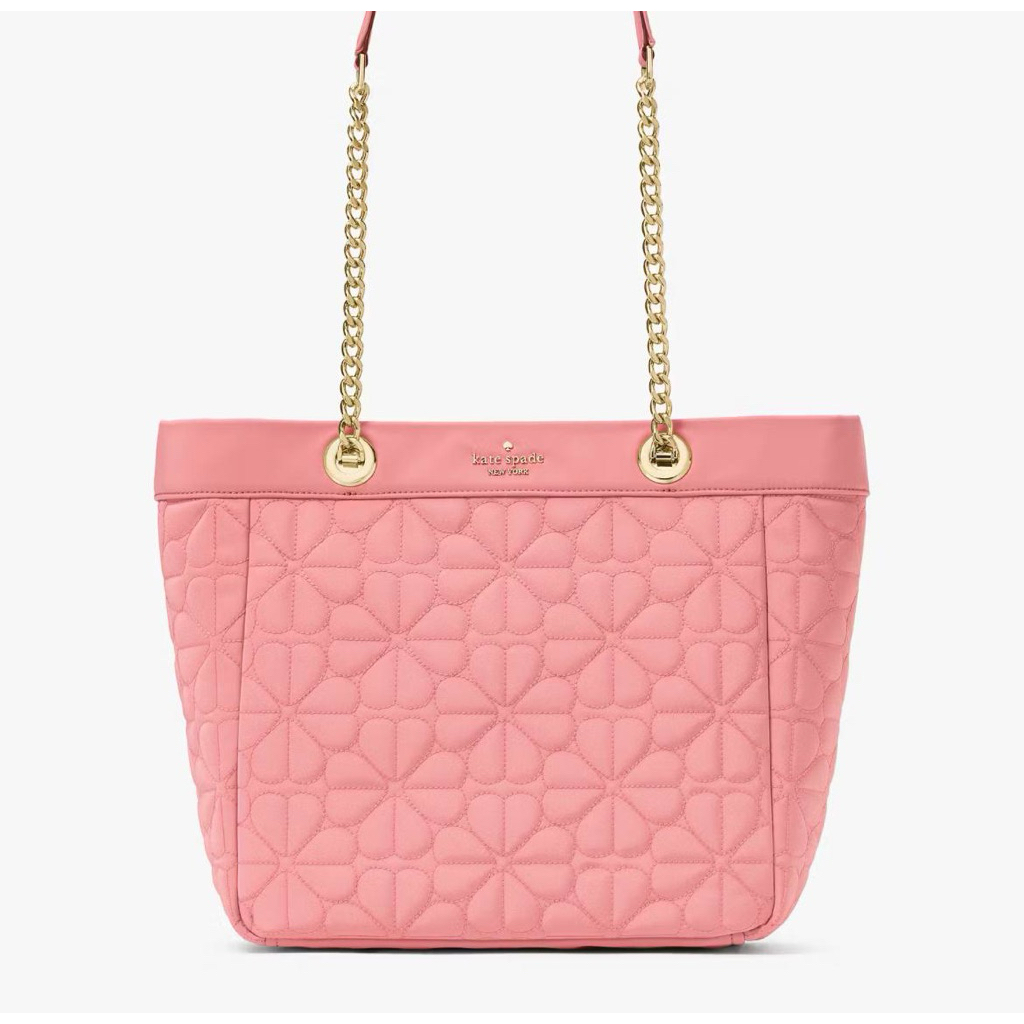[ของแท้] KATE SPADE FLOWER QUILTED FABRIC MEDIUM TOTE