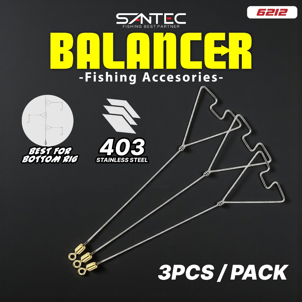 SANTEC - BALANCER SIZE S/L อุปกรณ์เสริมสําหรับตกปลาสแตนเลส 3 ชิ้น
